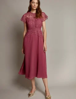 Lace Midi Skater Dress