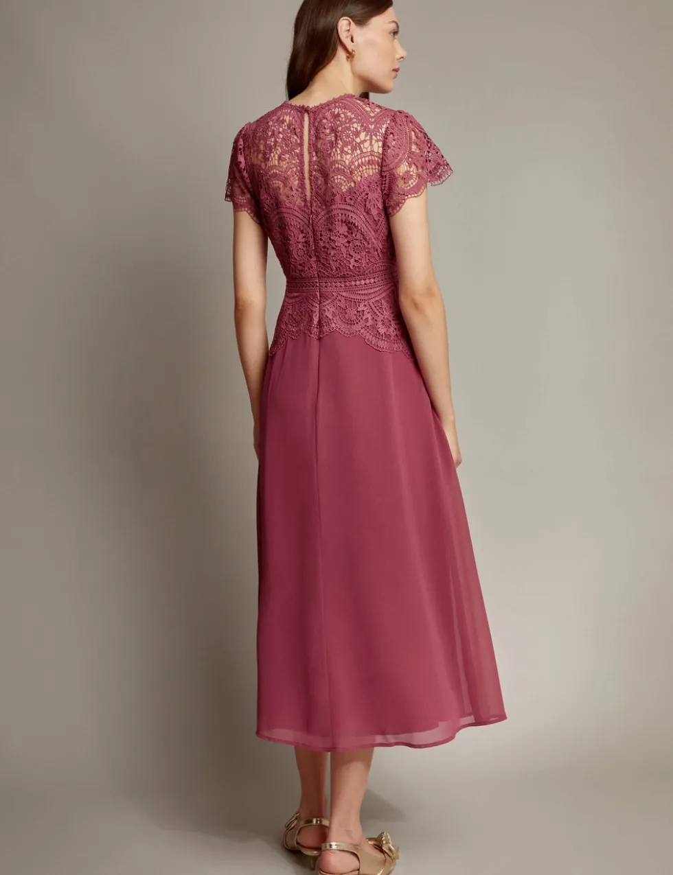 Lace Midi Skater Dress
