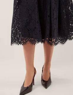 Lace Midi Skater Dress