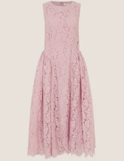 Lace Midi Skater Dress