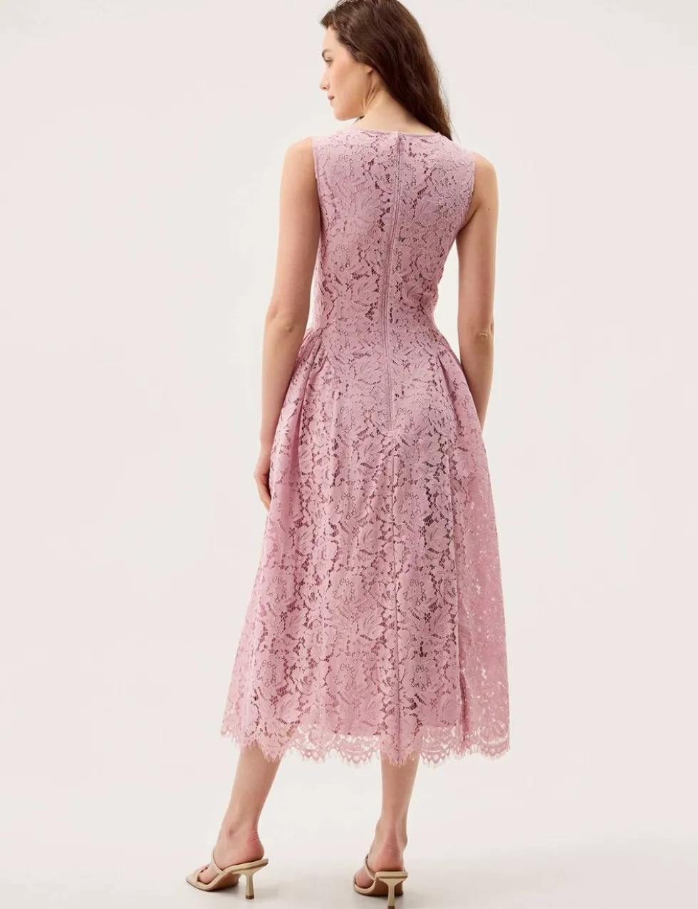 Lace Midi Skater Dress