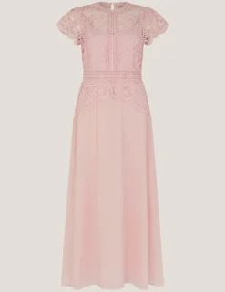 Lace Midi Waisted Dress