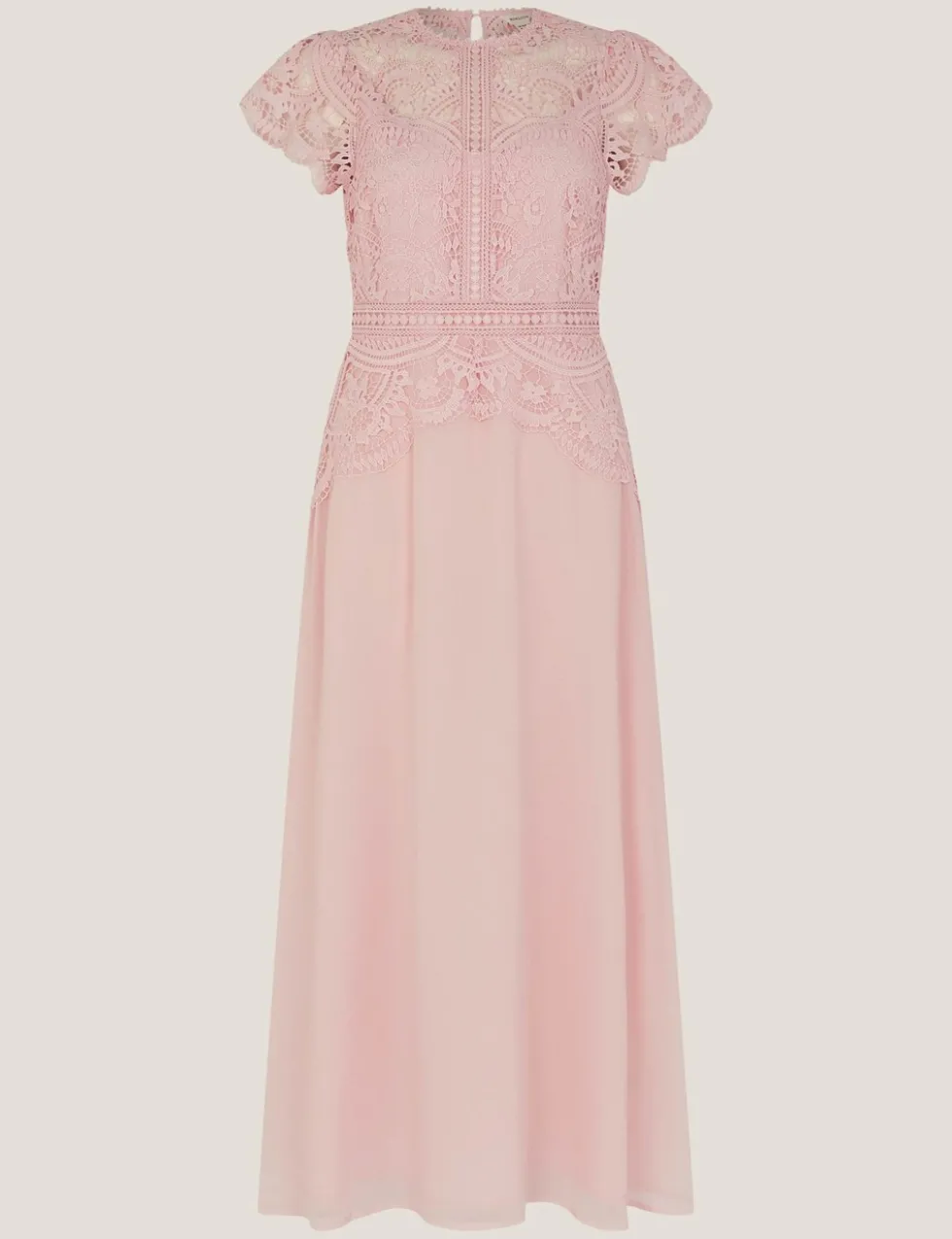 Lace Midi Waisted Dress