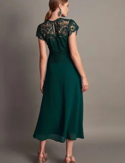 Lace Midi Waisted Dress