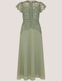 Lace Midi Waisted Dress