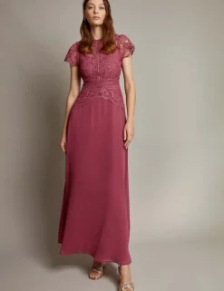 Lace Round Neck Maxi Dress