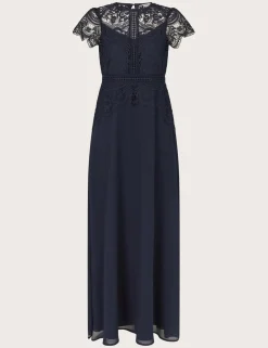 Lace Round Neck Maxi Dress