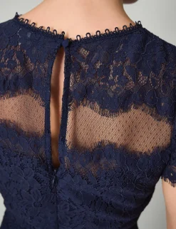 Lace Scoop Neck Maxi Skater Dress