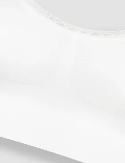 Lace Trim Seamless Maternity Nursing Bra