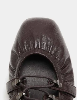 Lace Up Flat Ballet Pumps