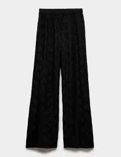 Lace Wide Leg Trousers