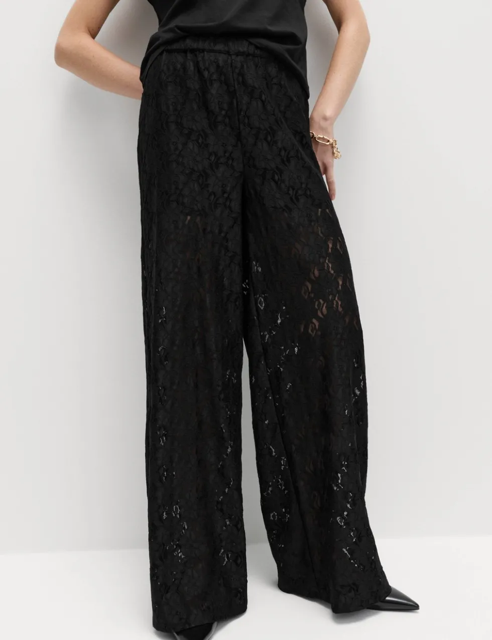 Lace Wide Leg Trousers