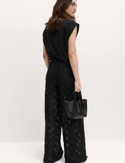 Lace Wide Leg Trousers