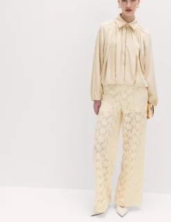 Lace Wide Leg Trousers