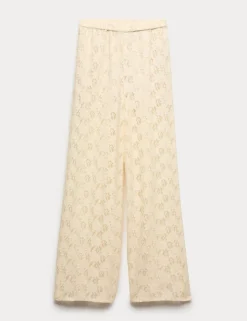 Lace Wide Leg Trousers