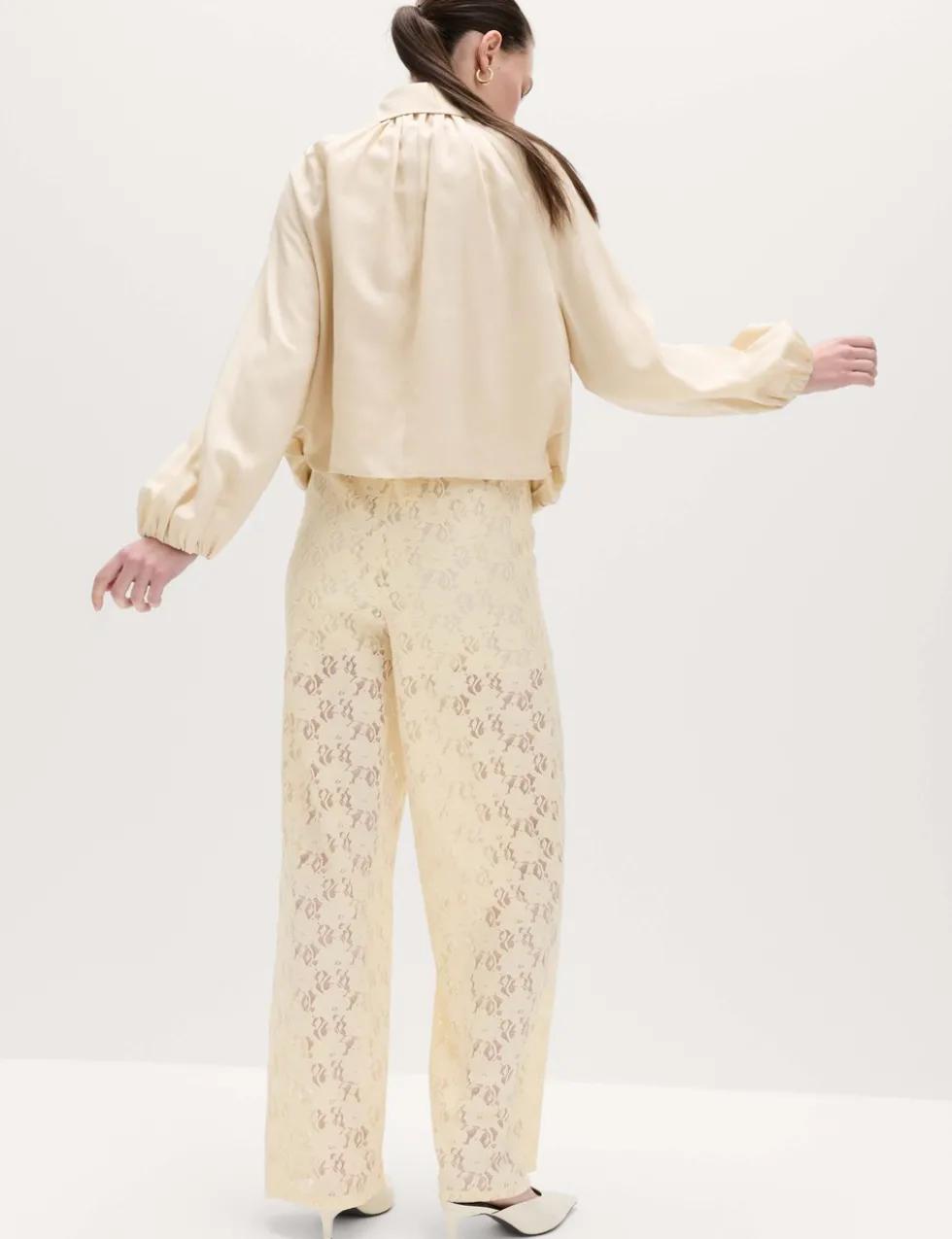 Lace Wide Leg Trousers
