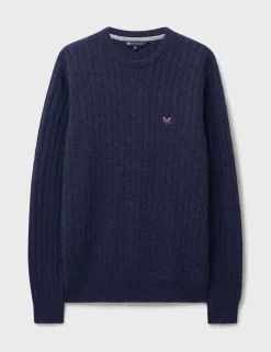 Lambswool Rich Cable Crew Neck Jumper