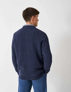 Lambswool Rich Cable Crew Neck Jumper