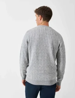 Lambswool Rich Cable Crew Neck Jumper