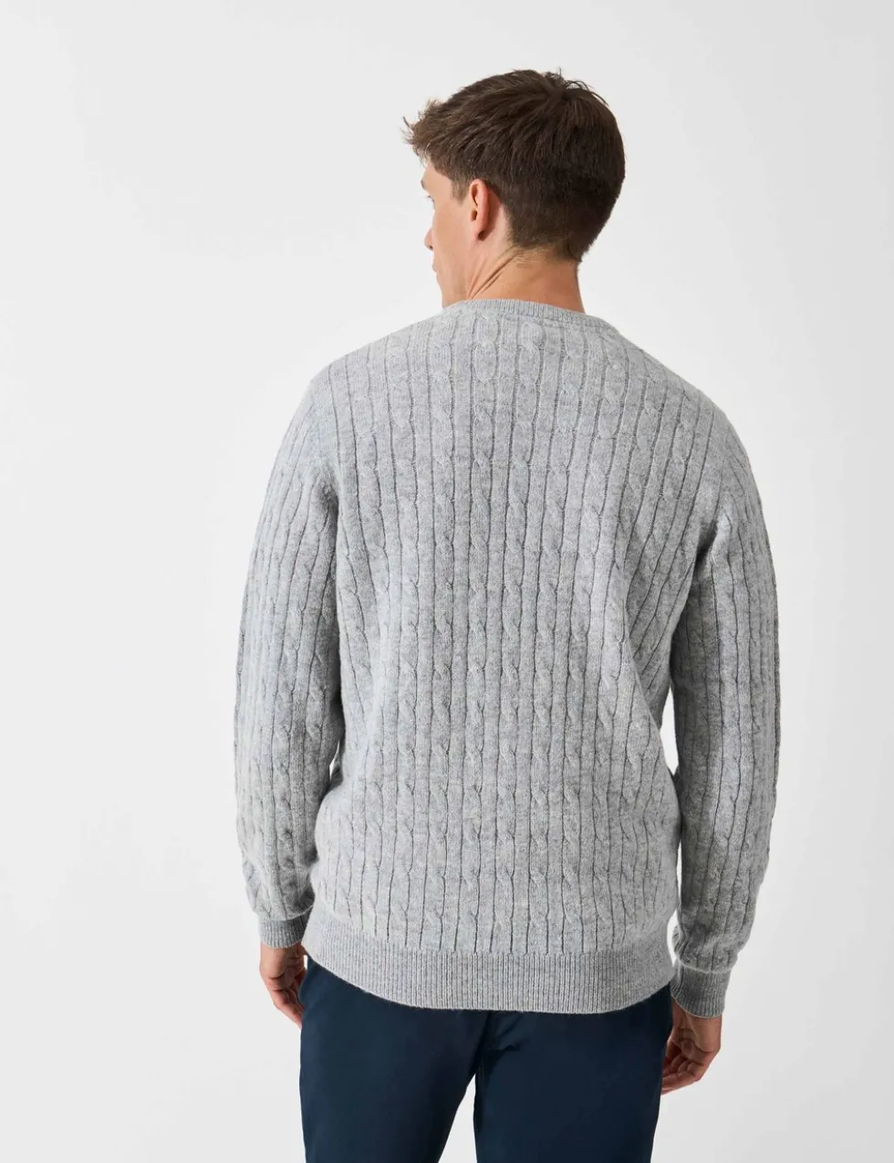 Lambswool Rich Cable Crew Neck Jumper