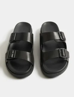 Leather 2 Strap Sandals