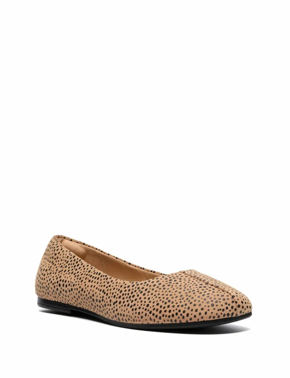 Leather Animal Print Flat Slip On Shoes