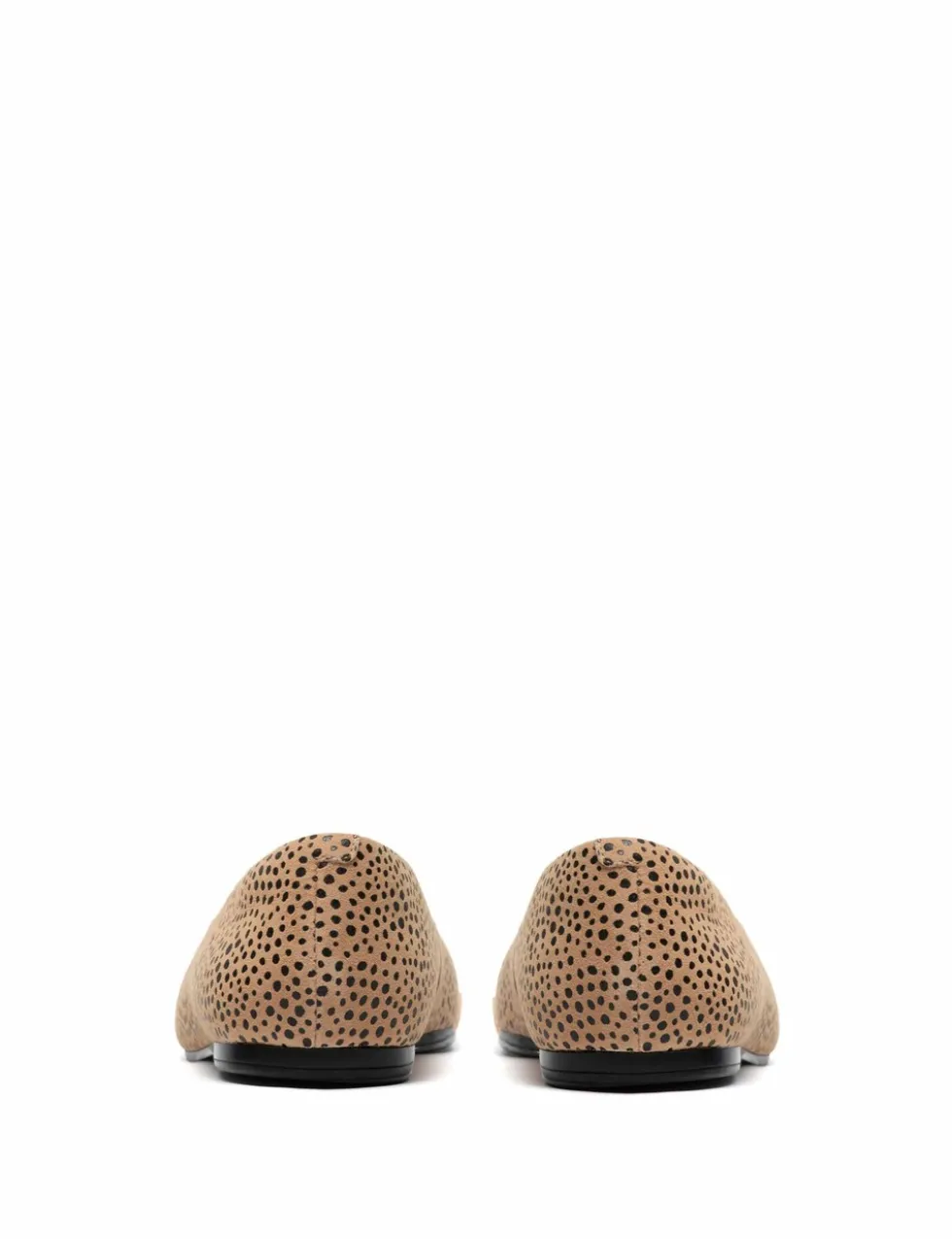 Leather Animal Print Flat Slip On Shoes