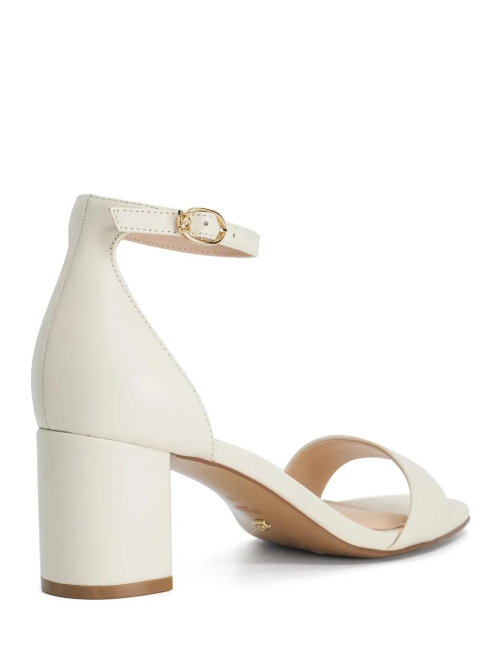 Leather Ankle Strap Block Heel Sandals