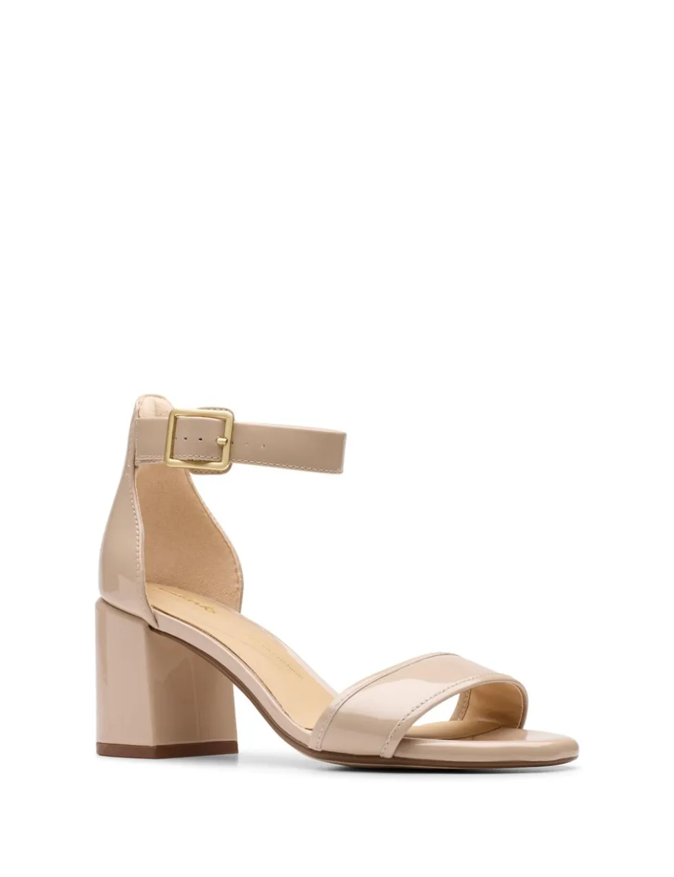 Leather Ankle Strap Block Heel Sandals