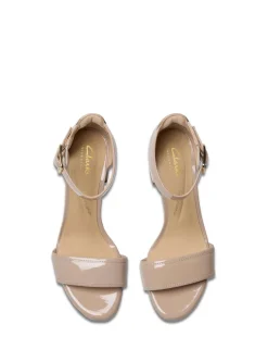 Leather Ankle Strap Block Heel Sandals