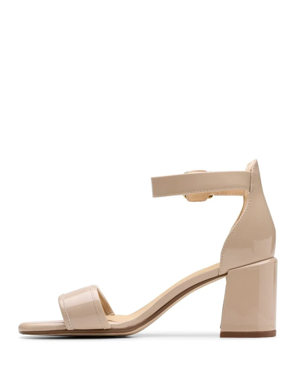 Leather Ankle Strap Block Heel Sandals