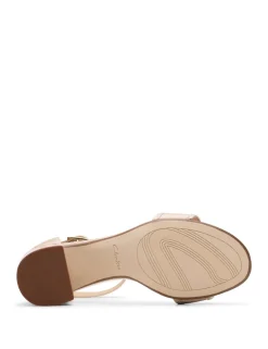 Leather Ankle Strap Block Heel Sandals