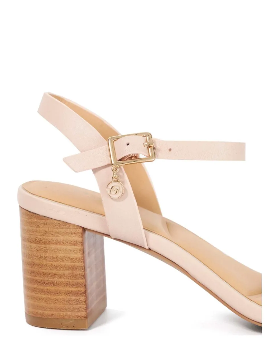 Leather Ankle Strap Block Heel Sandals
