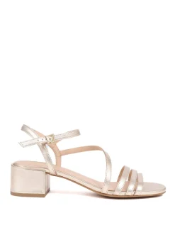 Leather Ankle Strap Block Heel Sandals