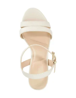 Leather Ankle Strap Block Heel Sandals