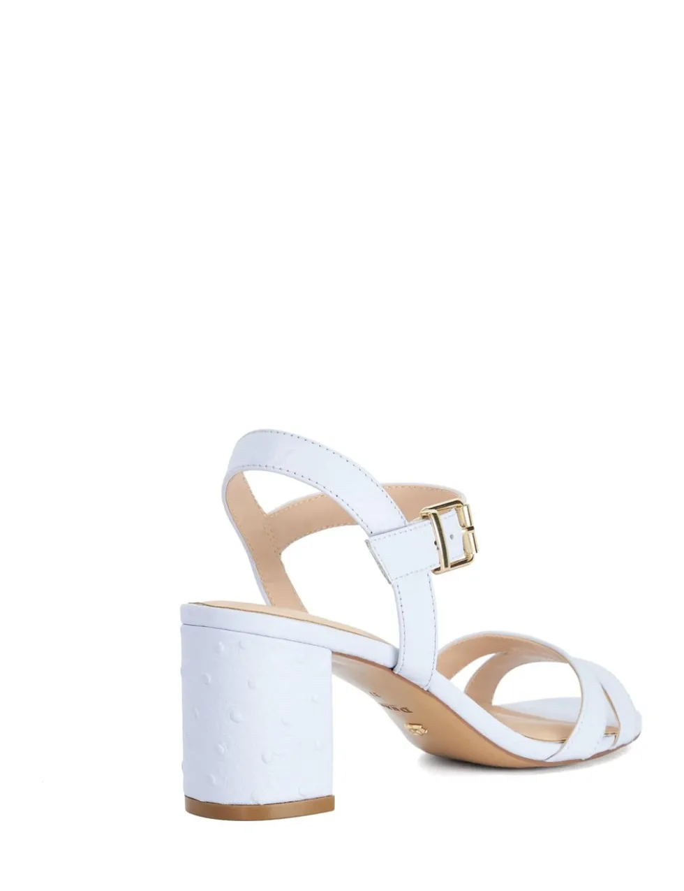 Leather Ankle Strap Block Heel Sandals