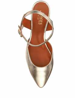 Leather Ankle Strap Kitten Heel Court Shoes