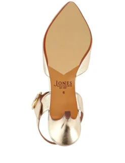 Leather Ankle Strap Kitten Heel Court Shoes