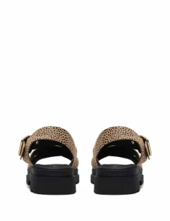 Leather Ankle Strap Platform Sandals