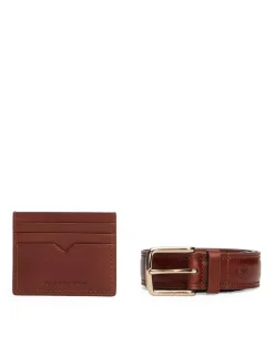 Leather Belt & Card Holder Set