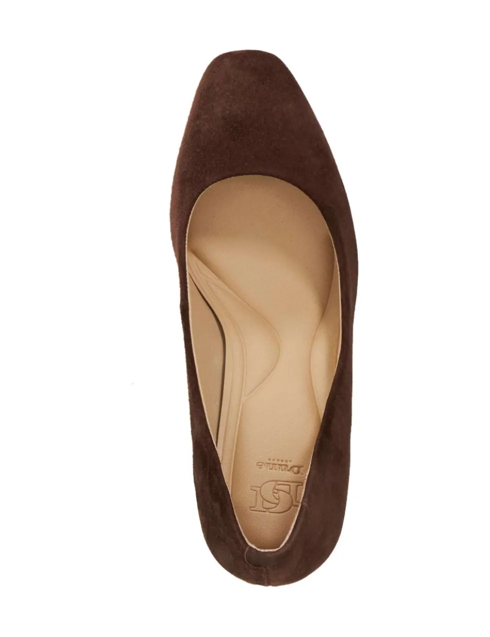 Leather Block Heel Chisel Toe Court Shoes