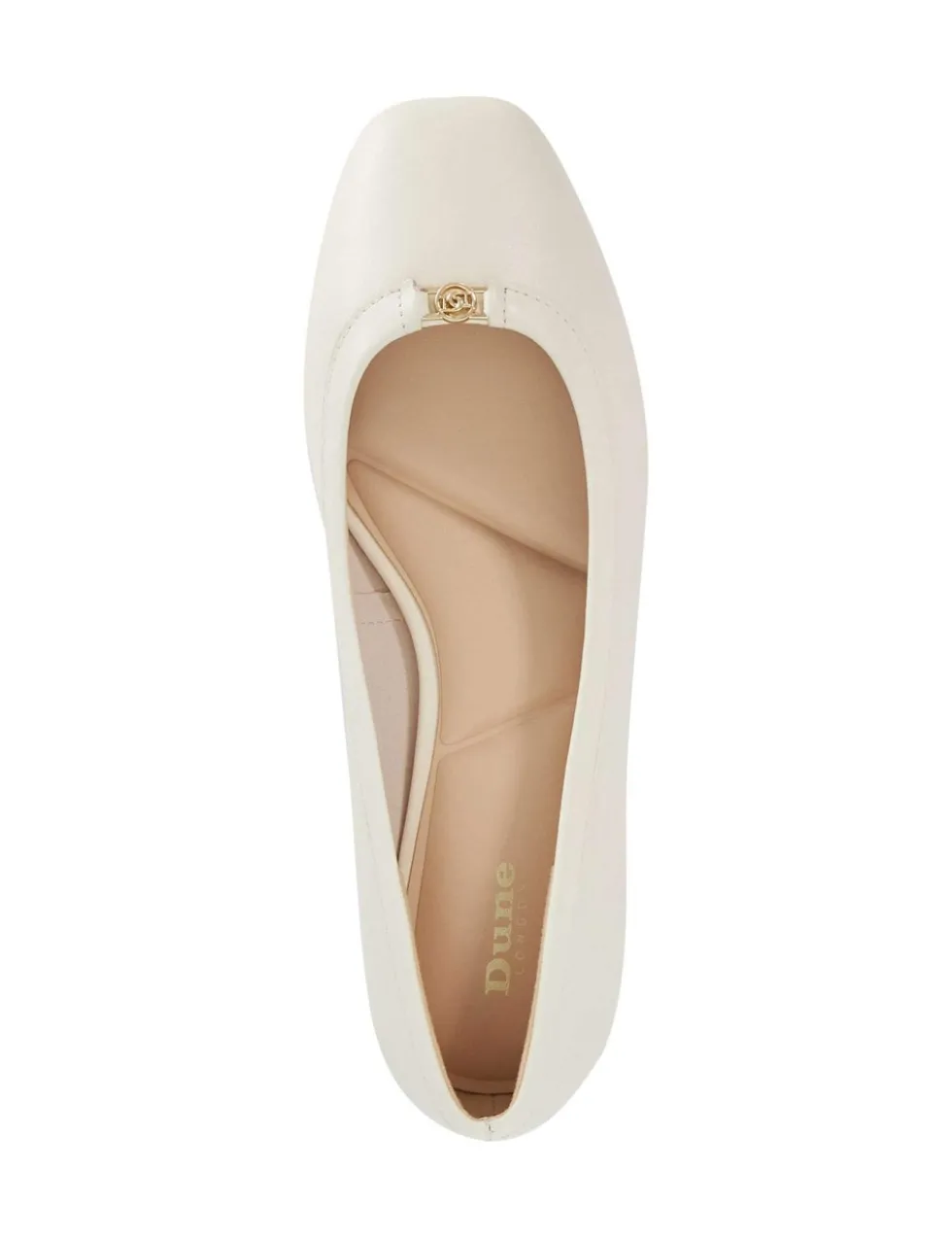 Leather Block Heel Court Shoes