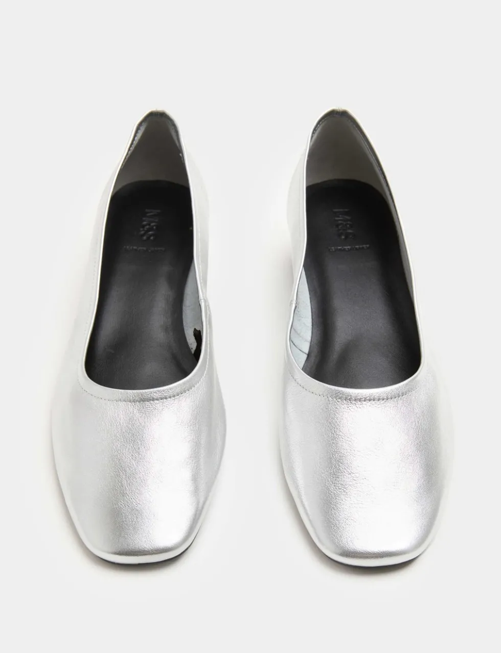 Leather Block Heel Pumps