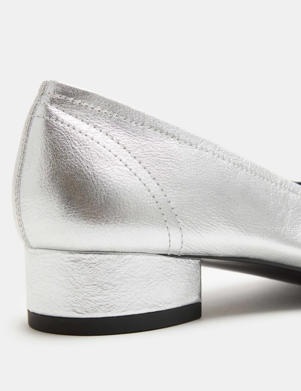 Leather Block Heel Pumps