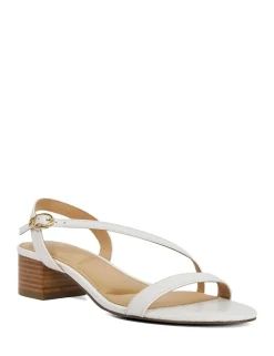 Leather Block Heel Sandals