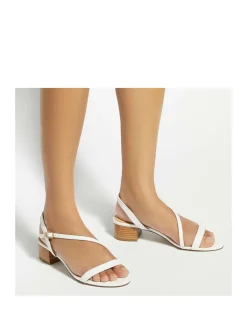 Leather Block Heel Sandals