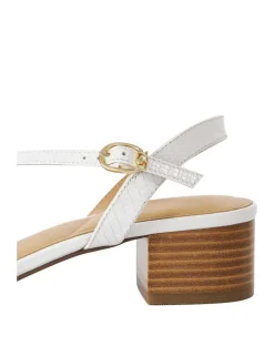 Leather Block Heel Sandals