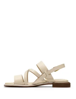 Leather Block Heel Square Toe Sandals