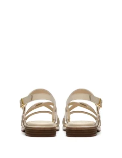Leather Block Heel Square Toe Sandals
