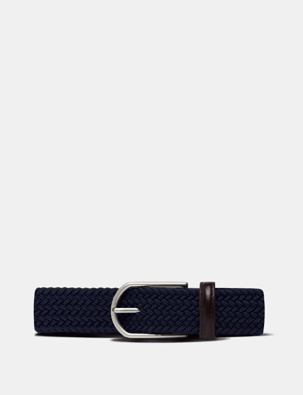 Leather Braided Stretch Belt